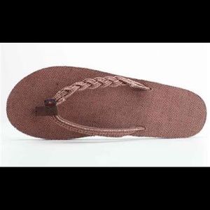 Rainbow Hemp Flirty Braid Flip Flops